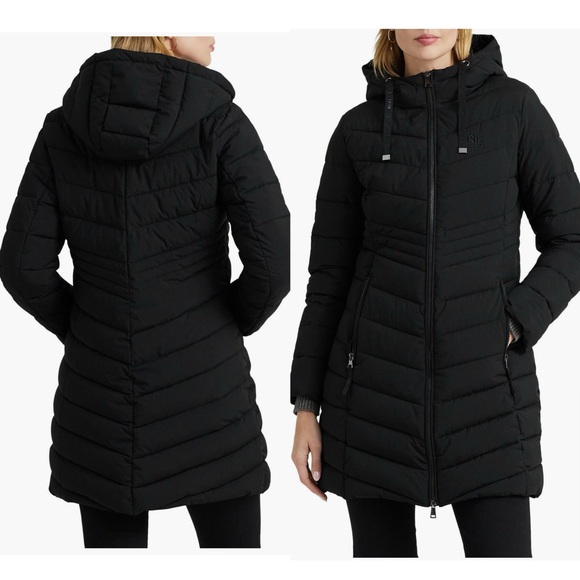 Lauren Ralph Lauren Jackets & Blazers - Lauren Ralph Lauren Hooded light weight stretch Puffer Jacket Size M NWT $220